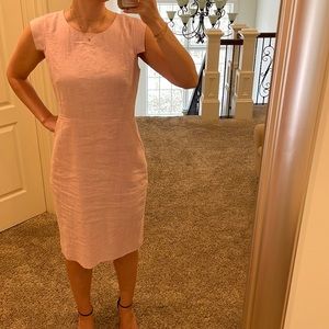 J Crew Linen Resume dress in Pale Orchid